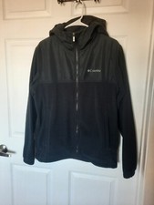 Columbia Hooded Zip Up Mens Medium Black