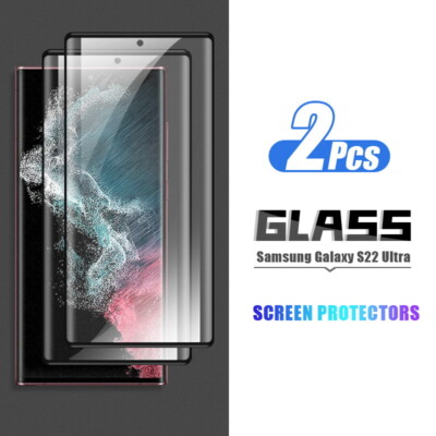 For Samsung Galaxy S24 Ultra S23 S22 Full Cover Tempered Glass Film Screen Protector