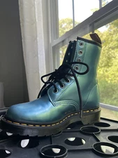 Dr Martens 8 Hole 1460 Vegan Blue Metallic Goldmix PLEASE READ DESCRIPTION