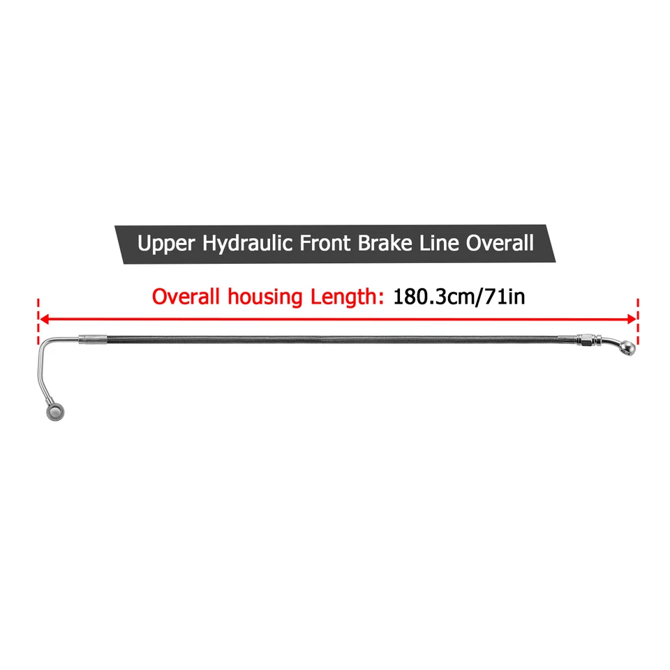 Kit de línea de freno de manillar de 16"-18" para Harley 08-13 Touring Road King Glide ABS Foto 2 de 4