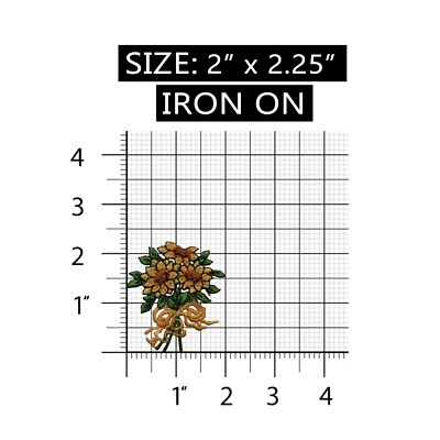 flower ページ ID 6044 Sunflower Bouquet Patch Flower Bundle Bloom Embroidered