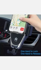 Wireless Car Charger Mount 10W Gravity Sensor Phone Fast Charge Holder Black