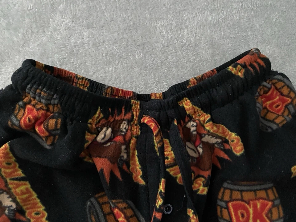 Pantalones Super Mario Para Hombre Medianos Negros Donkey Kong Nintendo Polar Salón Dormir Foto 3 de 4