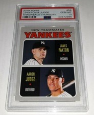 2019 Topps Throwback Thursday #59 TBT James Paxton Aaron Judge PSA 10 Gem Mint 