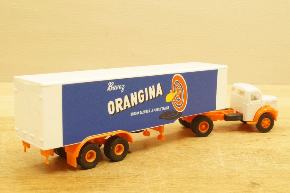 HO 1:87 Brekina 85402 Berliet GLR 8 Camión Remolque " Orangina " NUEVO en OVP - Imagen 3 de 4