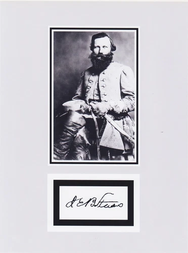 JEB STUART  CSA   8 x 10 REPRINT PHOTO & REPRINT AUTOGRAPH ON GLOSSY PHOTO PAPER