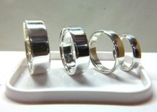.999 Pure Silver Band, 1.5 mm Thick Ring - ma...