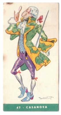 PERUGINA BUITONI Zwei Jahre nach Figur Nr. 47 Casanova Nie Aufgeklebt
