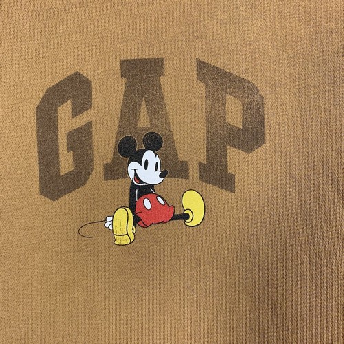 Gap X Disney Hoodie Youth Size XXL Mickey Mouse Sweater Brown Cotton Preowned - Picture 5 of 12