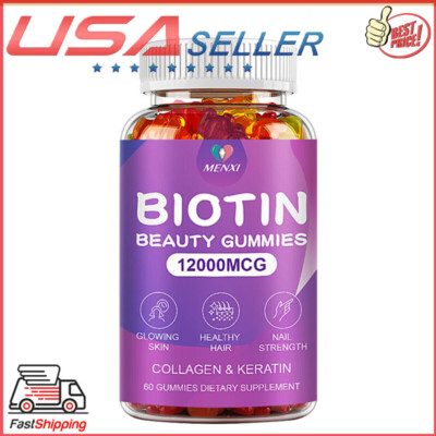 Collagen Vitamin Gummies for Hair, Skin, and Nails, Premium Collagen Supplement