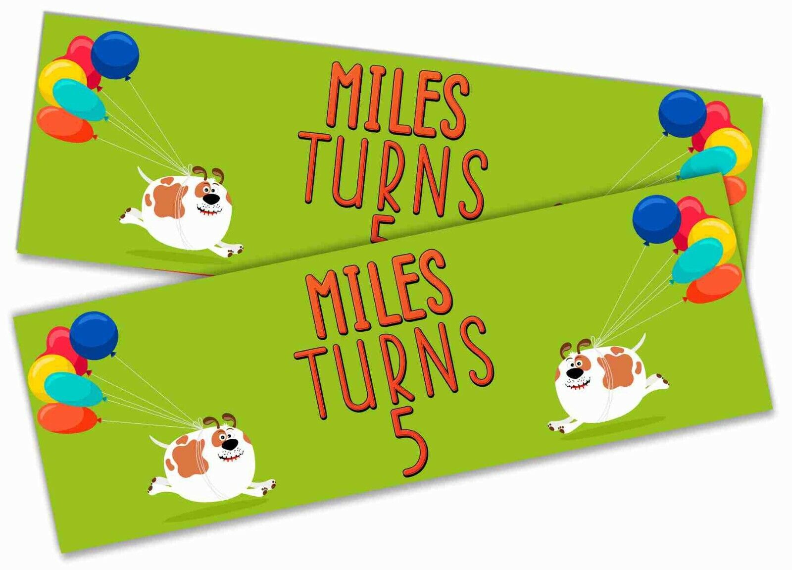 x2 Personalised Birthday Banner Generic Selling and selling Deco Party Kids Safety and trust Children