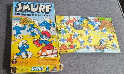Vintage 1981 Smurf Colorforms Play Set #655 Peyo 80s Cartoon Toy 20/24 Pieces