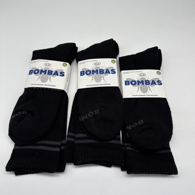 Bombas Cushioned Socks Black Lot of 3 Mens Size XLarge Sizes 13.5-16 Queen Bee