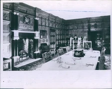 Coughton Court Dining Room Table Set For Dinner Architecture 8X10 Vintage Photo