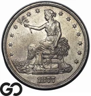 1877-S Trade Dollar, Choice AU++, Sought After San Francisco Mint Issue