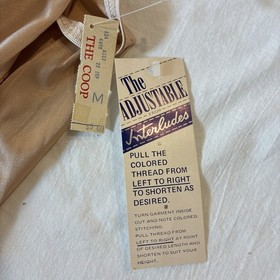 INTERLUDES BY CIRA LINGERIE SLIP Nude /EYELET LACE TRIM LONG ADJUSTABLE NOS 