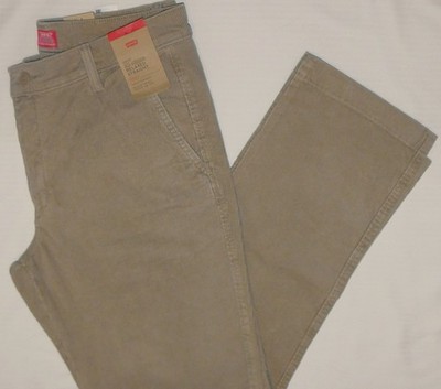 LEVIS Jeans XX Chino Relax Straight Corduroy Pants Stretch Midrise Timberwolf