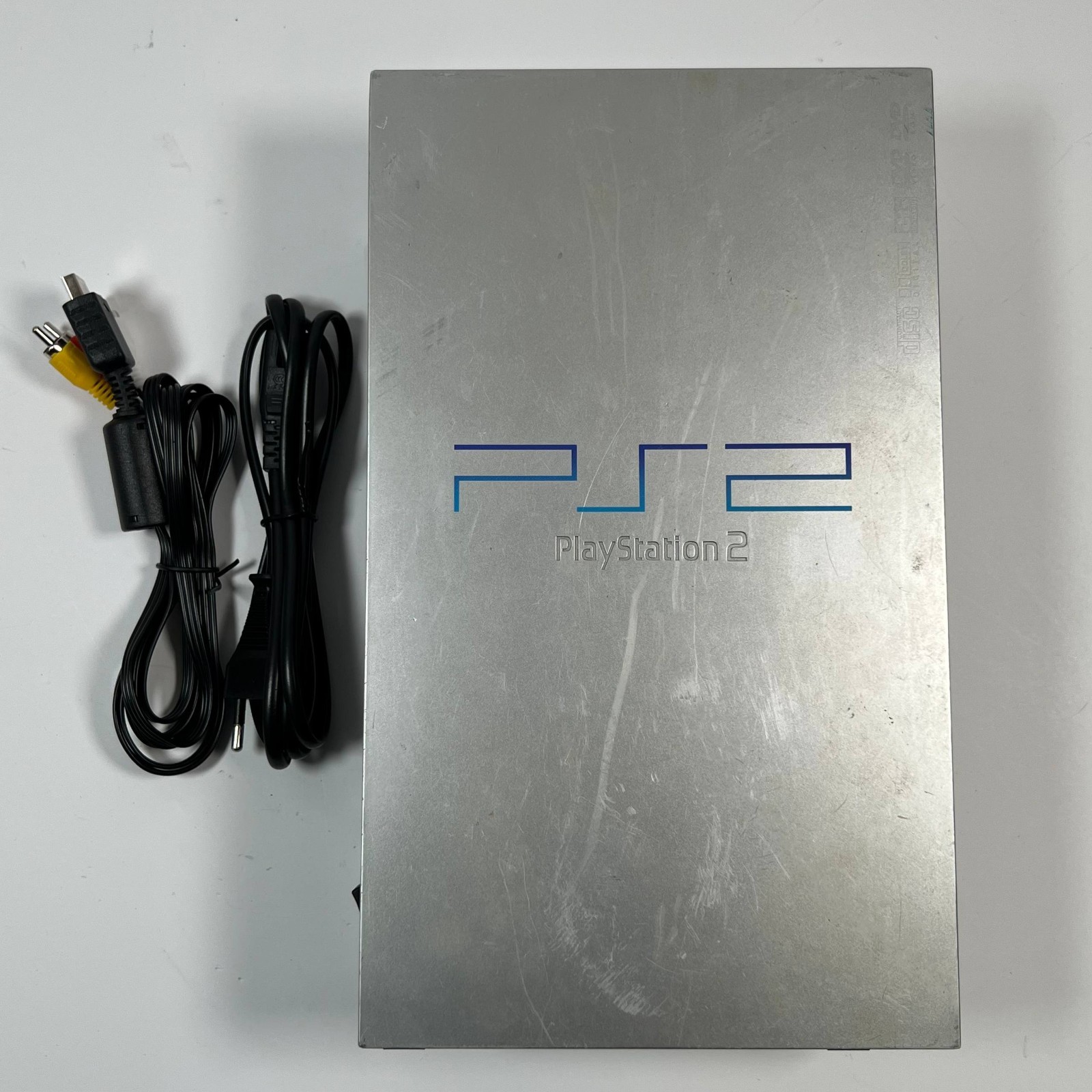 Sony PlayStation 2 FAT Console PS2 FAT Silver PAL + Cables Model SCPH-50004