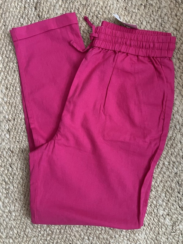 New CrewCuts Girls Pink Linen/Cotton Blend Pants 16 NWT $49.50