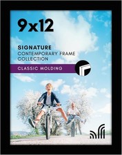 9x12 Picture Frame with Shatter-Resistant Glass - Signature Collection Black