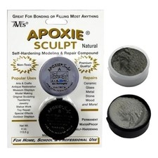 Apoxie Sculpt - 2 Part Modeling Compound A  B - 1/4 Pound, Natural