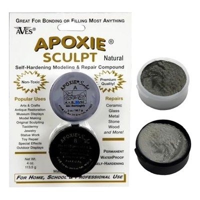 Apoxie Sculpt - 2 Part Modeling Compound (A & B) - 1/4 Pound, Natural