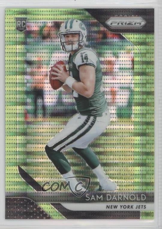 2018 Panini Prizm Neon Green Pulsar Sam Darnold #203 Rookie RC 01qx