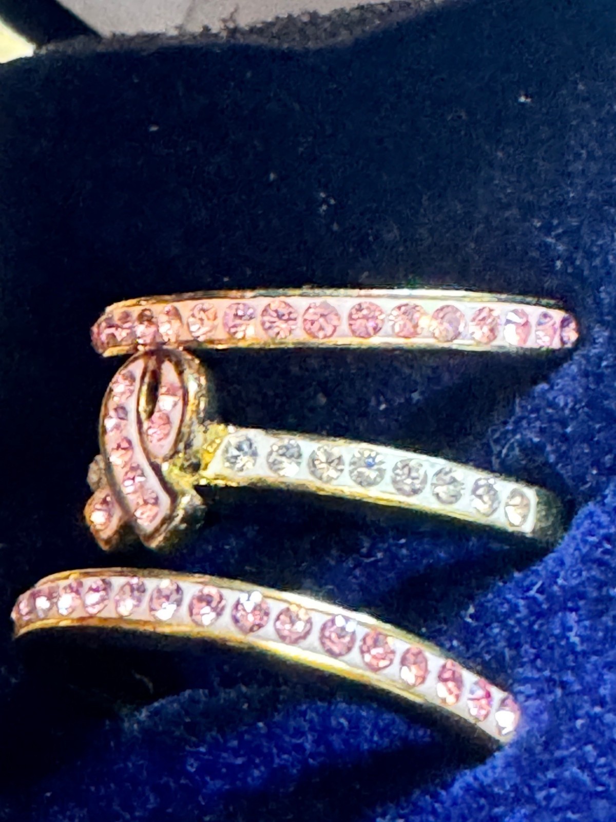 Danbury Mint Hope Stackable Ring Set Size 7 1/2 - image 4