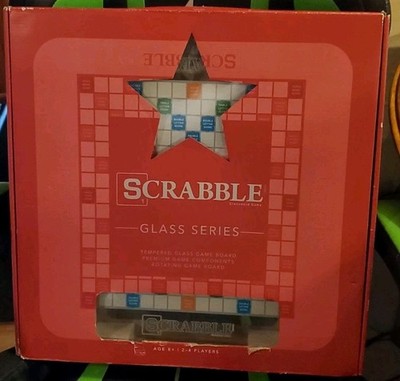 Winning Solutions Scrabble Glass Edition Board Game w/ Rotating Base New Sealed