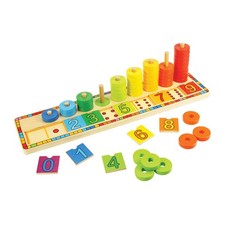 Bigjigs Toys Educational Wooden Learn to Count Stacker Stacking Toy