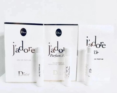 Dior J adore Samples J Adore EDP, J Adore D Eau, J Adore L Or Samples Set x3