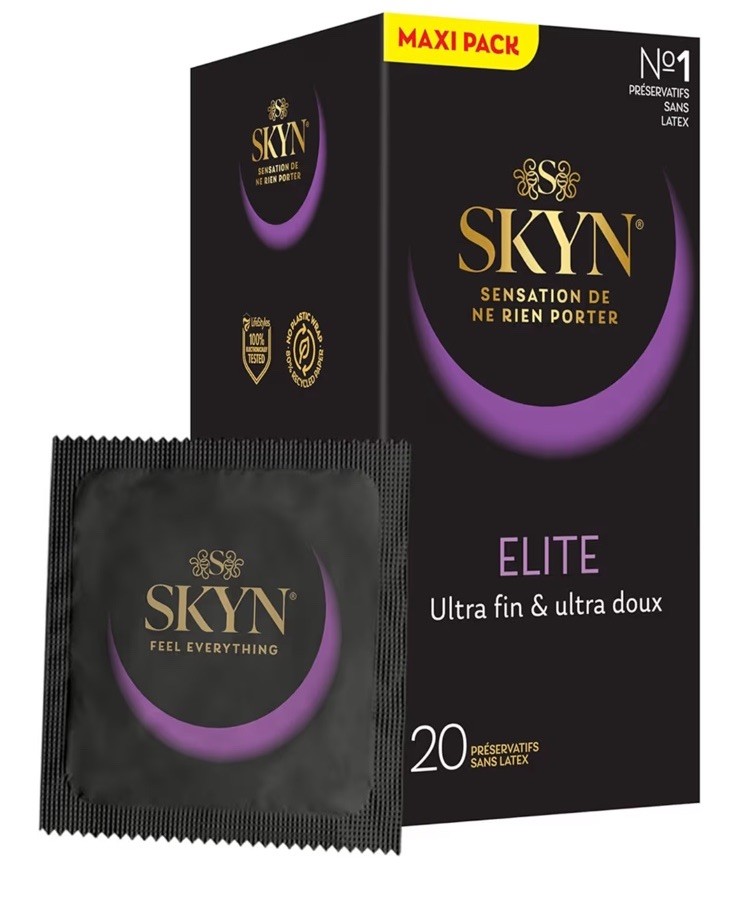 Préservatifs sans latex SKYNfeel lot de 20 capotes ultra doux homme