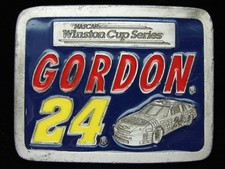 OJ03148 VINTAGE 1998  NASCAR WINSTON CUP SERIES GORDON 24  SPORTS BELT BUCKLE