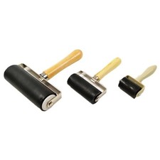 3PC Hard Rubber Roller Printing Ink Lino Brayer Art Craft Tool Handmade Printing