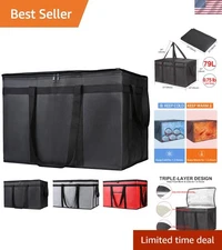 Reusable XXXL Insulated Grocery Bag - Perfect for Catering & Doordash Deliveries