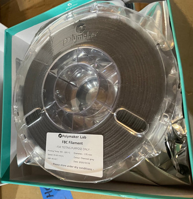 New Polymaker LAB FBC Filament 1.75mm Charcoal Gray 1kg