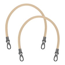 2 Pcs Braided Purse Strap, 25.6 Inch for Handbag Tote Making  Apricot Beige 