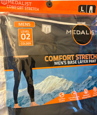 NEW MEDALIST Men's Thermo WEATHER Gear Level 2 COMFORT STRETCH BASE Layer PANT L