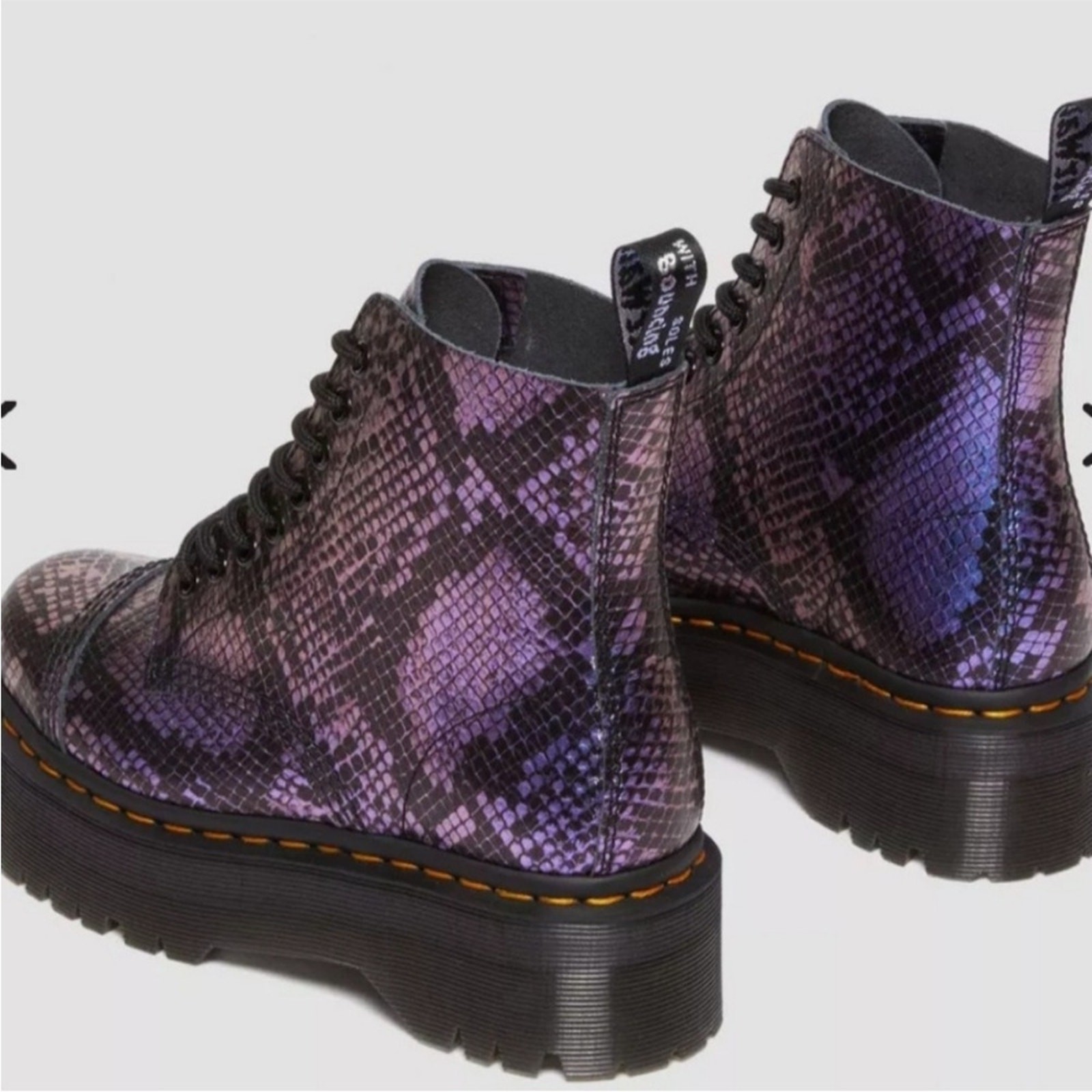 Dr Marten Platform Boots Sinclair Combat Zip in S… - image 5