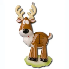 Deer In Crosshairs Personalized Christmas Tree Ornament
