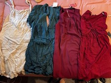 Lof of 4 NWT Forever 21 Women Small Dresses Casual And Dressy Teal Red Khaki