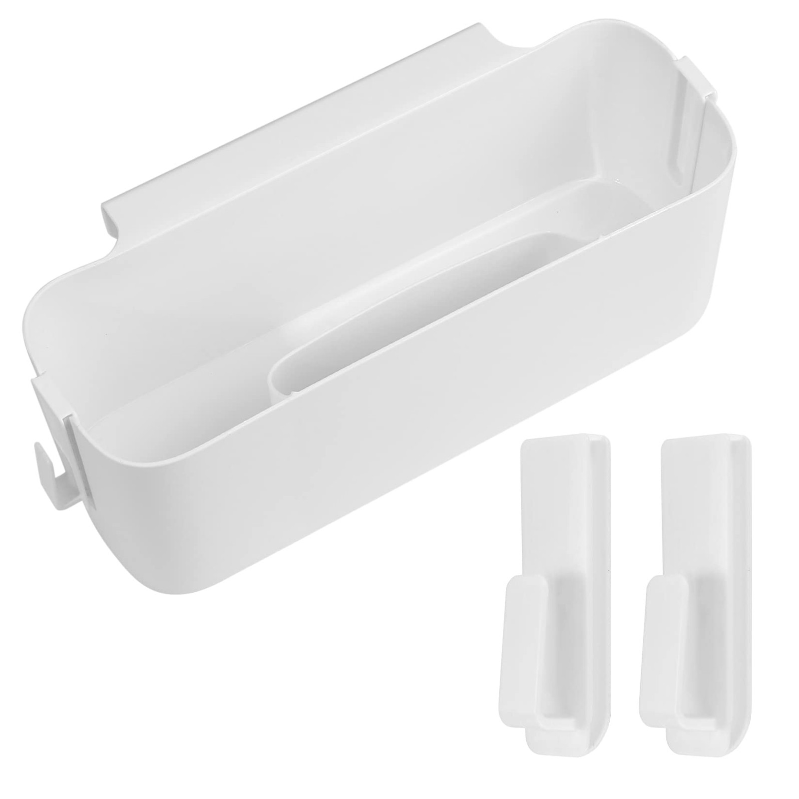 Gaomoeny Bedside Hanging Storage Basket, Table Bed Shelf Holder White