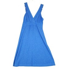 Tommy Bahama XS Blue Cotton Blend V Neck Sleeveless Casual Sun Dress