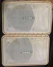 BOSE Model 101 Music Monitor  Speakers Pair WHITE  1984 Tested & Working