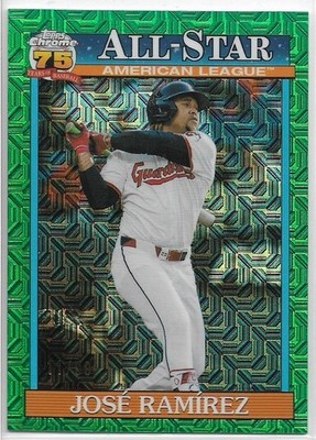 2026 Topps Jose Ramirez 1991 Silver Pack Green Refractor #'d 11/99 Jersey Match