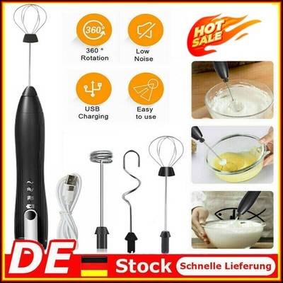 Elektrischer Milchaufschäumer USB Handmixer Milk Frother Eiermixer Kaffee Latte