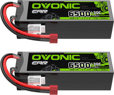 OVONIC 3S LiPo Battery 6500mAh 11.1V 130C RC Battery with T-Plug Connector