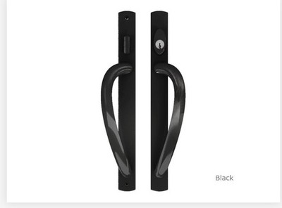AmesburyTruth Sliding Patio Door Handle Set Active + Inactive Matte Black