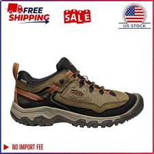 Sale  KEEN Men's Targhee IV Waterproof Hiking Shoes Sea Turtle/Roasted Pecan