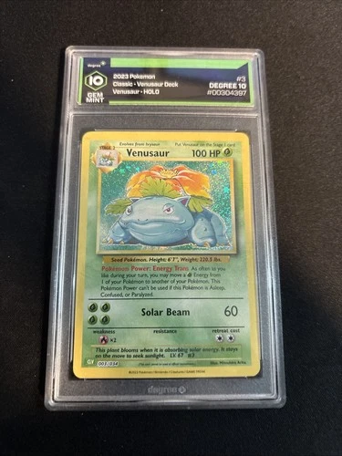 Venusaur Gem Mint 10 2023 Pokemon Classic Venusaur Deck HOLO 003/034 English